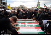 مراسم تشییع پیکر 12 شهید حملات متجاوزانه آمریکا و رژیم صهیونیستی به مناطق مسکونی در قم