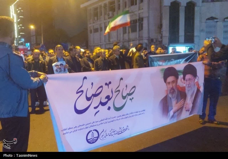 حماسه زینب‌وار سپیدپوشان رشت در سوگ رهبر شهید