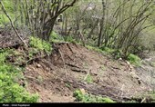 رانش زمین در روستای «لشکان» اشکور گیلان