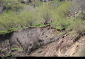 رانش زمین در روستای «لشکان» اشکور گیلان