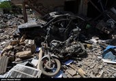 بازدید از پلاک های آسیب دیده منطقه 11 تهران در جنگ رمضان
