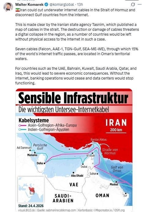 جنگ آمریکا و رژیم صهیونیستی علیه ایران , اینترنت ,
