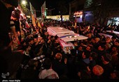 آئین وداع با پیکر مطهر 14 شهید تخریب چی - زنجان