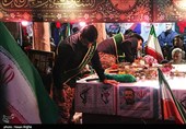 آئین وداع با پیکر مطهر 14 شهید تخریب چی - زنجان