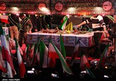 آئین وداع با پیکر مطهر 14 شهید تخریب چی - زنجان