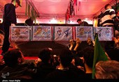 آئین وداع با پیکر مطهر 14 شهید تخریب چی - زنجان