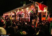 آئین وداع با پیکر مطهر 14 شهید تخریب چی - زنجان