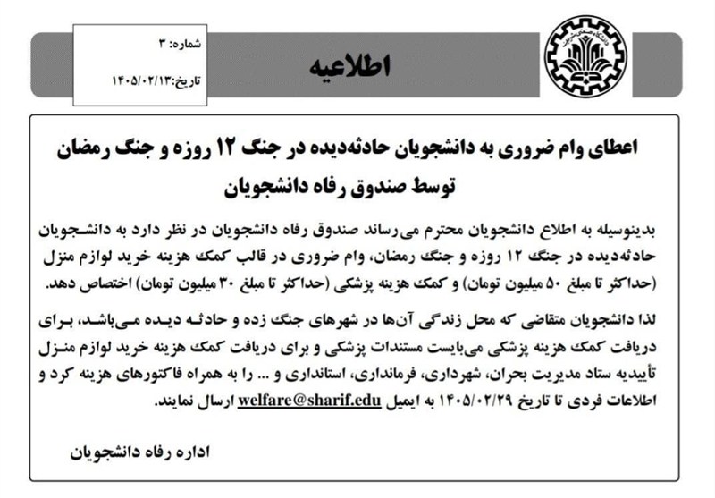 صندوق رفاه دانشجویان , جنگ آمریکا و رژیم صهیونیستی علیه ایران , دانشگاه های جمهوری اسلامی ایران ,