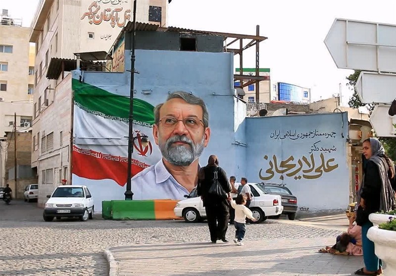 مشهد مقدس , اخبار مشهد , شهید علی لاریجانی , دیوارنگاره , شهید , خراسان رضوی , 