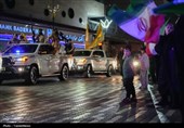 رژه اقتدار تکاوران فاتحین لشکر 31 عاشورا در میدان ساعت شهر تبریز.