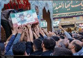 وداع با پیکر دو شهید بسیجی در حرم حضرت معصومه(س)