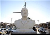 مراسم رونمائی از سردیس سپهبد شهید علی شادمانی در همدان
