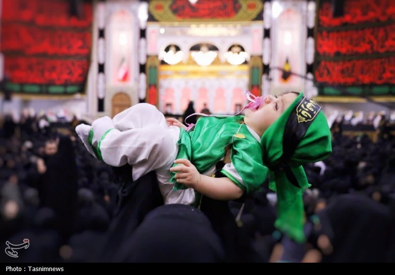 حسینیه تسنیم , ماه محرم , حضرت معصومه (س) , اخبار قم , شیرخوارگان حسینی ,