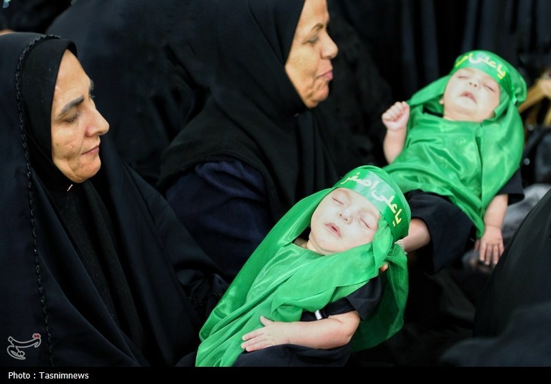 حسینیه تسنیم , ماه محرم , حضرت معصومه (س) , اخبار قم , شیرخوارگان حسینی ,
