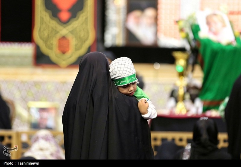 حسینیه تسنیم , ماه محرم , حضرت معصومه (س) , اخبار قم , شیرخوارگان حسینی ,