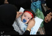 گزارش تصویری| همایش شیرخوارگان حسینی در رشت؛ حال و هوای نینوایی در باران اشک