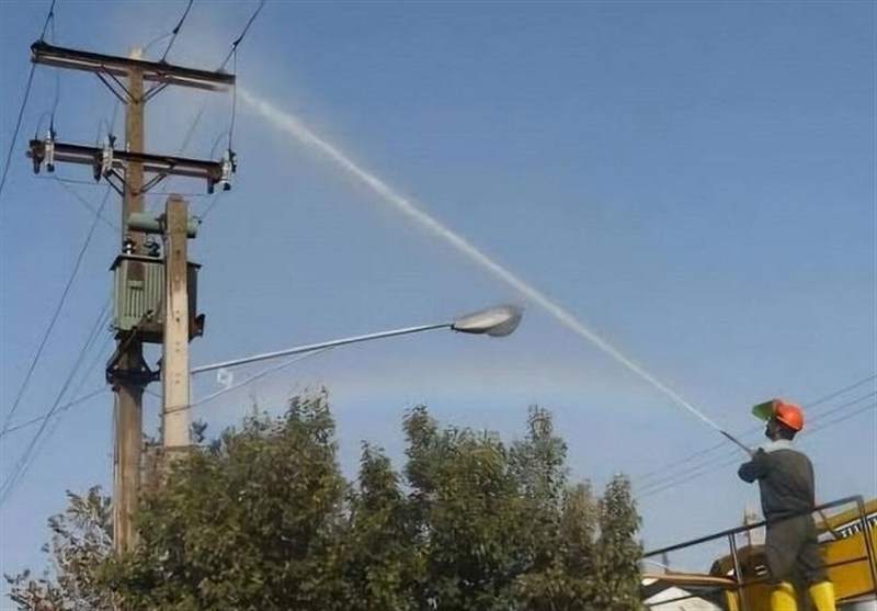 شستشوی 23 هزار کیلومتر خطوط برق استان بوشهر در راستای پایداری شبکه