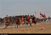 آیین خیمه‌برداری نوش‌آباد با یاد شهدای میناب برگزار شد