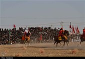 آیین خیمه‌برداری نوش‌آباد با یاد شهدای میناب برگزار شد