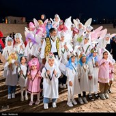 آیین خیمه‌برداری نوش‌آباد با یاد شهدای میناب برگزار شد