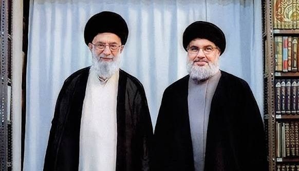 السيد حسن نصر الله , الإمام الخامنئي , آية الله السيد مجتبى الخامنئي ,  تشييع الامام الخامنئي , قائد الثورة الإسلامية , 