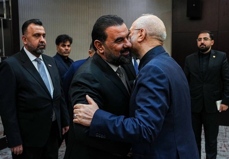 محمدباقر قاليباف , العراق , هيبت الحلبوسي , تشييع الامام الخامنئي ,