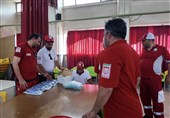 استقرار هلال احمر آذربایجان شرقی در محل اسکان زائران رهبر شهید