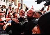 حضور سردار احمد وحیدی در مراسم اقامه نماز بر پیکر امام شهید امت