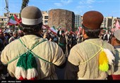 میدان انقلاب تهران پیش از آغاز مراسم  تشییع پیکر مطهر آقای شهید ایران