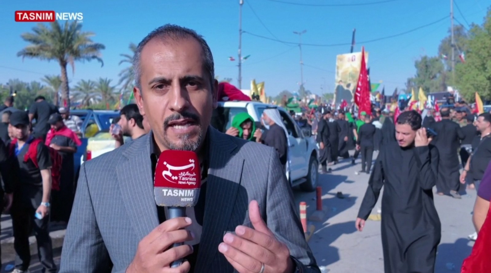 بدرقه آقای شهید ایران , تشییع آیت‌الله‌العظمی سید علی خامنه‌ای , تشییع امام شهید , تشییع رهبر شهید , کشور عراق , شهر نجف اشرف , کربلا , 