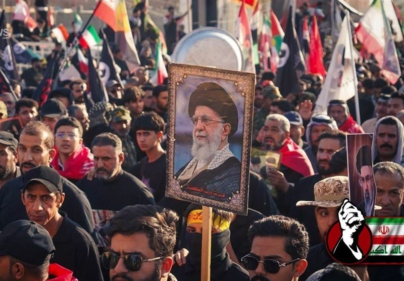تشییع رهبر شهید , تشییع امام شهید , تشییع آیت‌الله‌العظمی سید علی خامنه‌ای , بدرقه آقای شهید ایران , شهر نجف اشرف , 