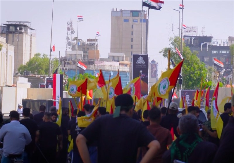 Karbala Witnesses Massive Public Participation at Martyred Leader's Funeral Procession