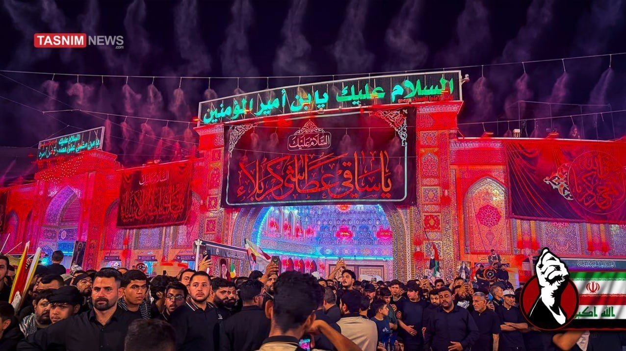 تشییع آیتاللهالعظمی سید علی خامنهای , تشییع امام شهید , تشییع رهبر شهید , بدرقه آقای شهید ایران , شهر نجف اشرف ,