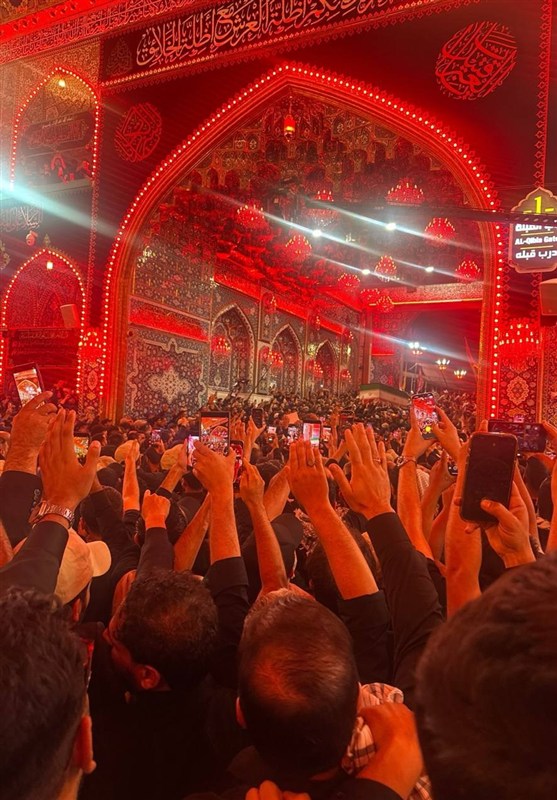 تشييع الامام الخامنئي في العراق , كربلاء , مراسم وداع القائد الشهيد للثورة , قائد الأمة المجاهد الشهيد , قائد الثورة الإسلامية , العراق ,