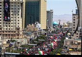 پیش از آغاز مراسم تشییع پیکر مطهر آقای شهید ایران - مشهد