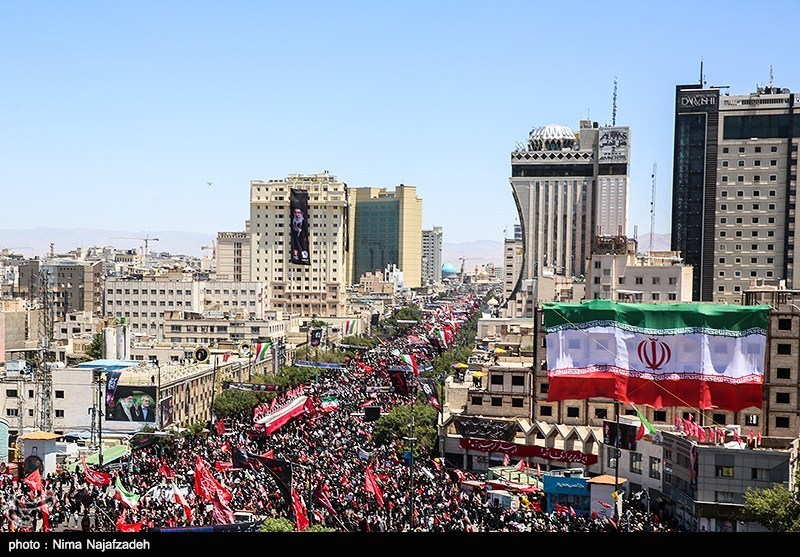  تشييع الامام الخامنئي ,  مراسم وداع القائد الشهيد للثورة , مشهد المقدسة , 