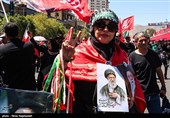 پیش از آغاز مراسم تشییع پیکر مطهر آقای شهید ایران - مشهد