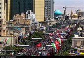 بالصور.. قبیل انطلاق مراسم تشییع الجثمان الطاهر لشهید إیران فی مشهد المقدسة