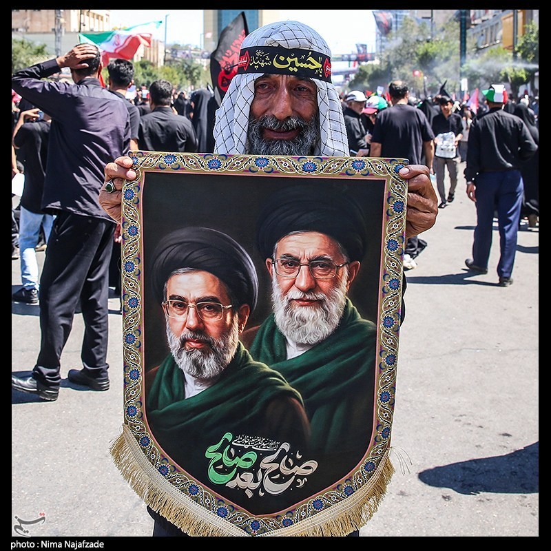  تشييع الامام الخامنئي ,  مراسم وداع القائد الشهيد للثورة , مشهد المقدسة , 