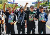 پیش از آغاز مراسم تشییع پیکر مطهر آقای شهید ایران - مشهد