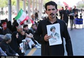 پیش از آغاز مراسم تشییع پیکر مطهر آقای شهید ایران - مشهد