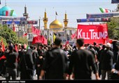 پیش از آغاز مراسم تشییع پیکر مطهر آقای شهید ایران - مشهد