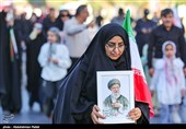 پیش از آغاز مراسم تشییع پیکر مطهر آقای شهید ایران - مشهد