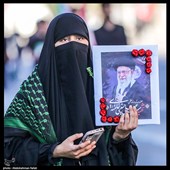 پیش از آغاز مراسم تشییع پیکر مطهر آقای شهید ایران - مشهد