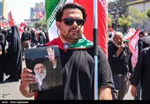 پیش از آغاز مراسم تشییع پیکر مطهر آقای شهید ایران - مشهد