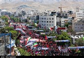 پیش از آغاز مراسم تشییع پیکر مطهر آقای شهید ایران - مشهد