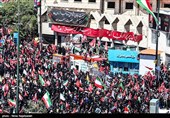 پیش از آغاز مراسم تشییع پیکر مطهر آقای شهید ایران - مشهد