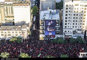 צילומי אוויר מטקס מסע הלוויה של המנהיג השהיד של איראן - משהד