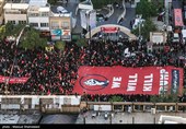 צילומי אוויר מטקס מסע הלוויה של המנהיג השהיד של איראן - משהד