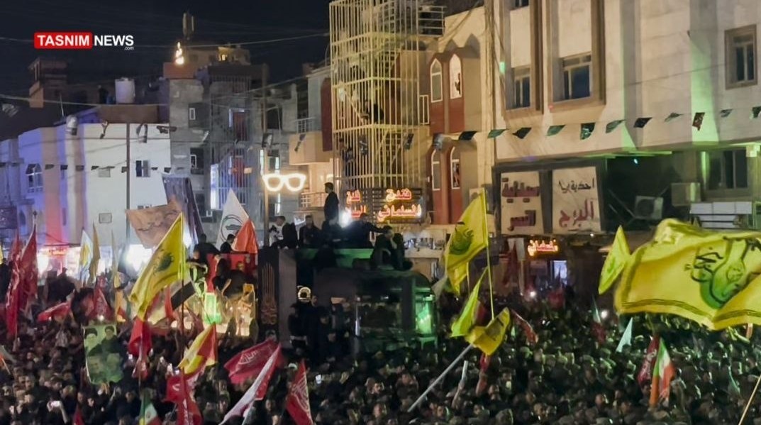 تشییع آیتاللهالعظمی سید علی خامنهای , تشییع امام شهید , تشییع رهبر شهید , کربلا , کشور عراق , بدرقه آقای شهید ایران ,